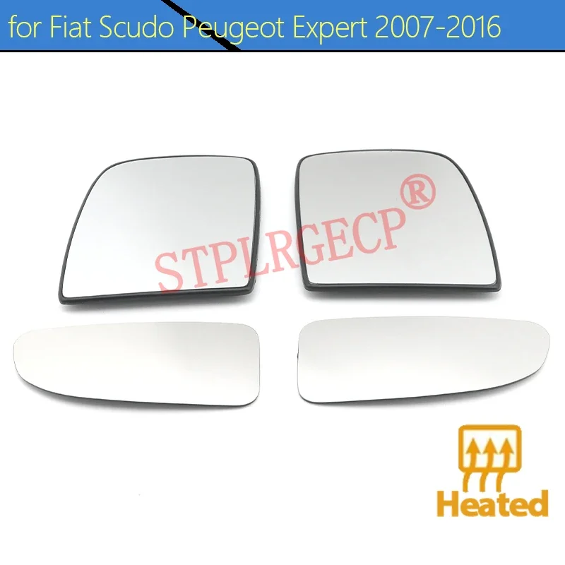 For Fiat Scudo Peugeot Expert 2007-2016 LH RH Driver Rear View Side Mirror Lens Door Wing Mirrors Glass with Heating