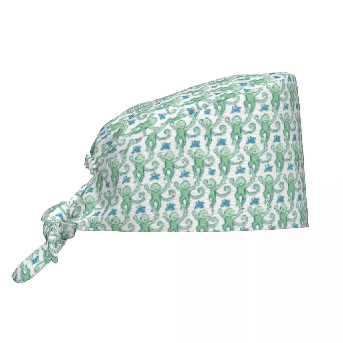 Preppy Roller Monkeys Rabbit Anime Scrub Hat Doctor Working Surgical Cap Unisex Adjustable Nursing Caps for Dentist