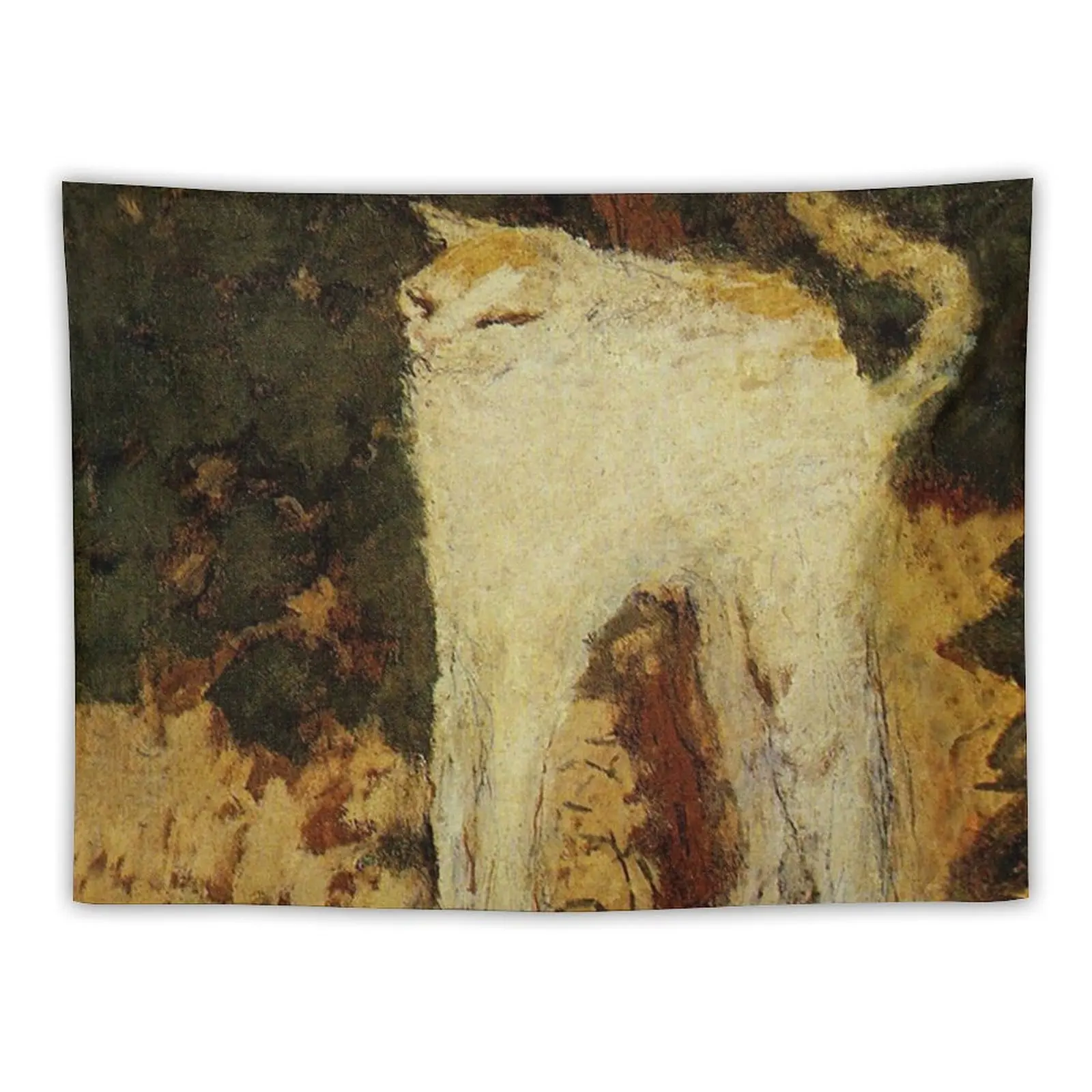 

“White Cat” by Pierre Bonnard Tapestry Kawaii Room Decor Aesthetic Decoration Tapestry