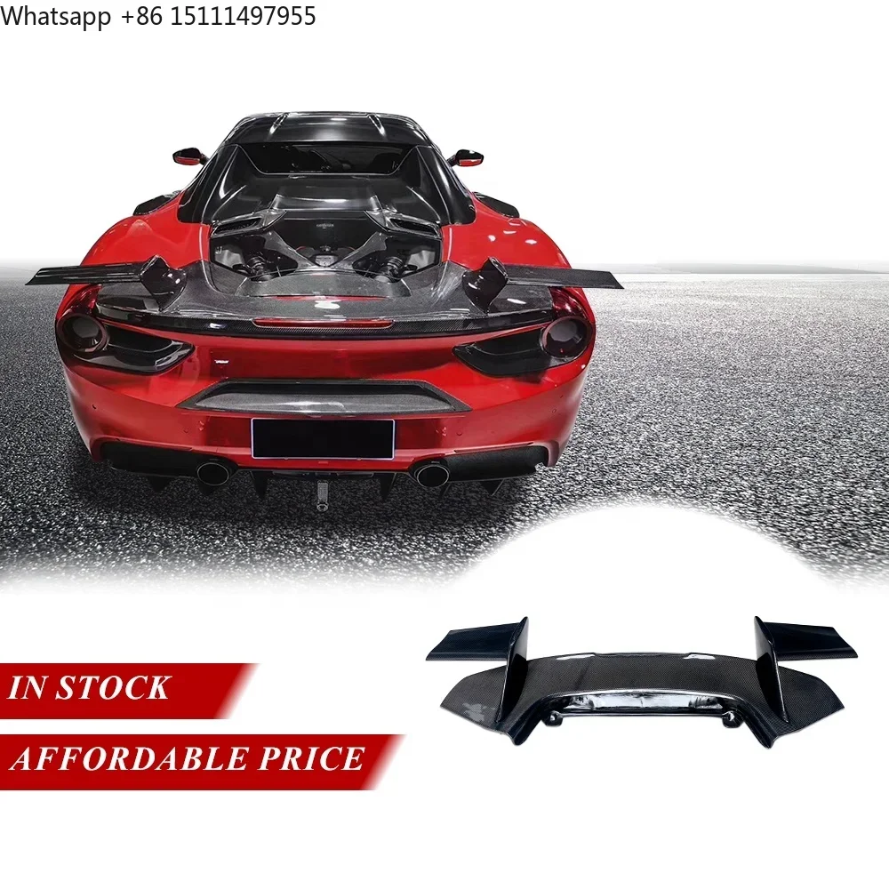 Car Parts Wholesale MSY Style Carbon Fiber Car Accessories Spider Rear Wing for Ferari 488 GTB