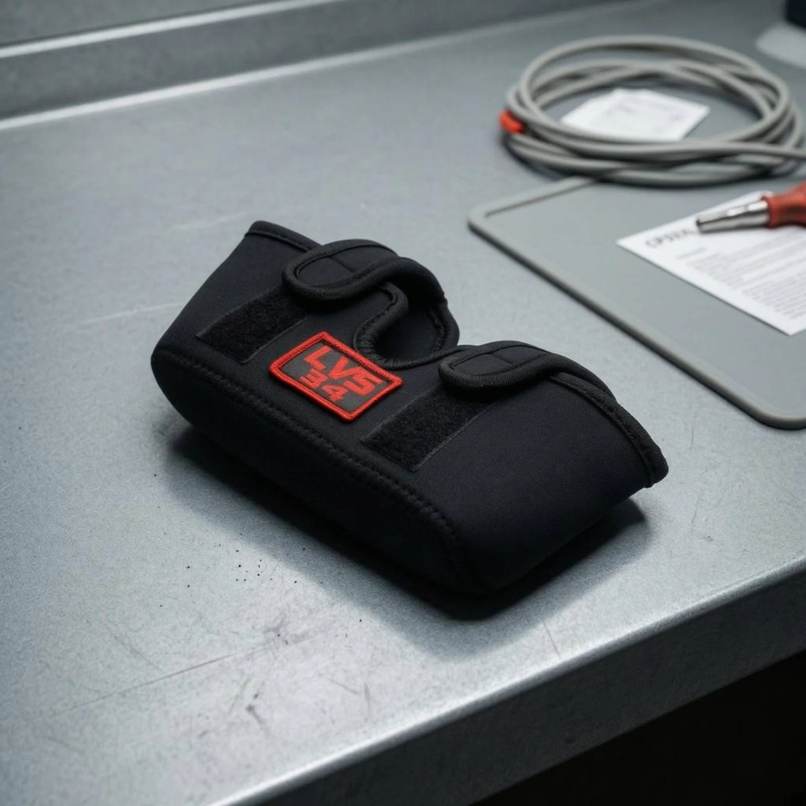 Curved Sensor Cover Hook-and-Loop Straps Neoprene Sensor Cover Safeguarding Accessory Reinforced Edging Stitched Seams