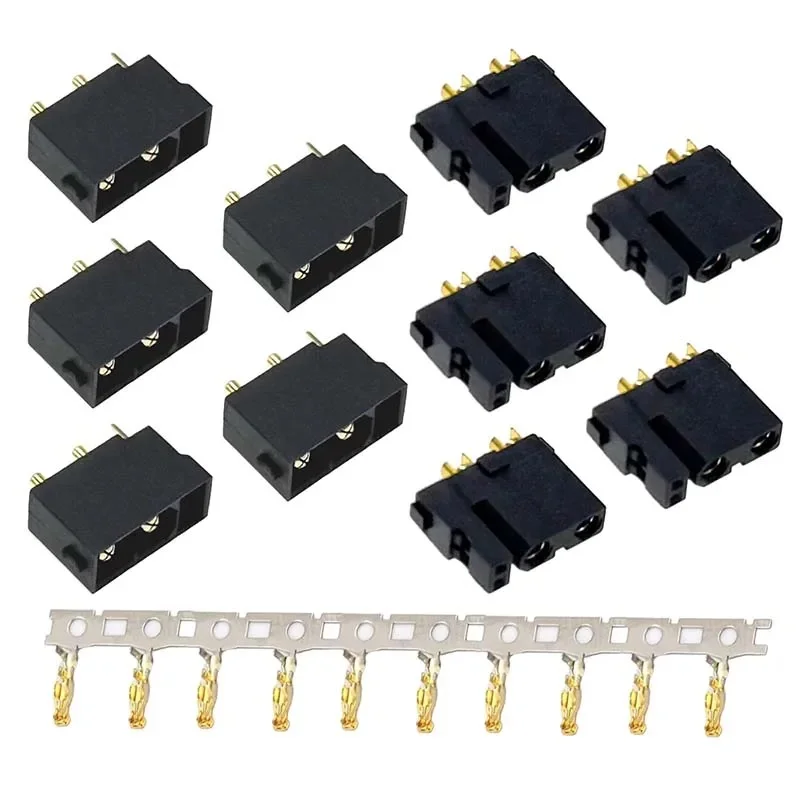 5PCS Amass XT30(2+2)-F XT30PB(2+2)-M XT30PW(2+2)-M Gold Plated Plug with Signal Pin XT30U Adapter for RC Drone Aircraft Mode