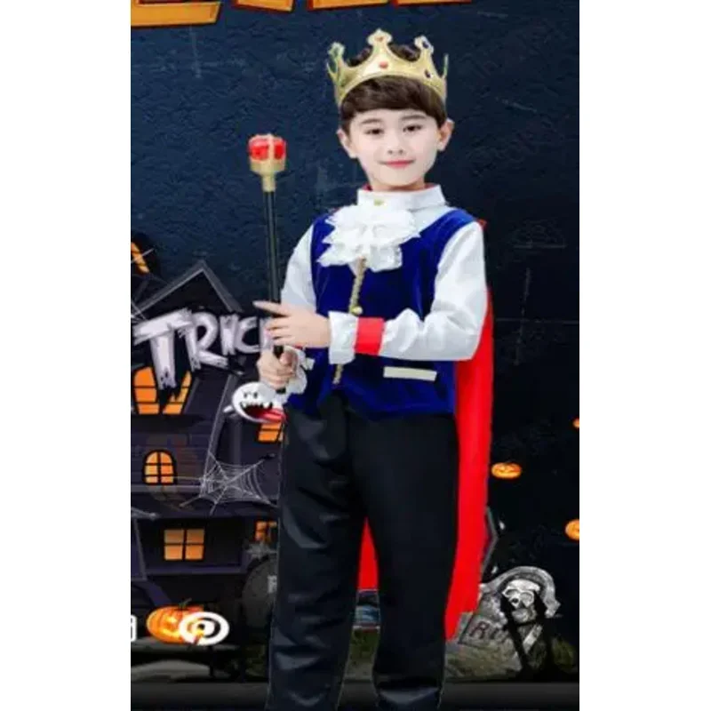 Nuovi bambini Principe Re Halloween Fancy Princess dress Ragazzi Carnevale Costume cosplay Regalo di compleanno Vestito da spettacolo teatrale per bambini