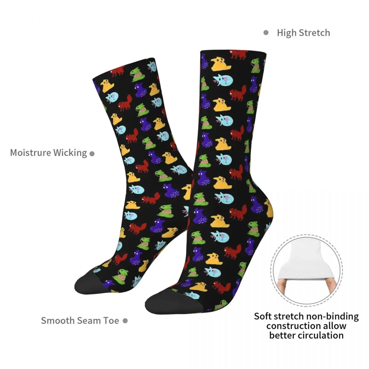 Rain  Downpour Slugcats Socks Harajuku Super Soft Stockings All Season Long Socks Accessories for Unisex Gifts