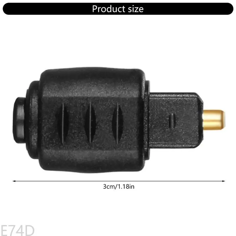 

E74D Оптический слуховой преобразователь mini 3,5 мм в Toslink усиливает слуховое опыт