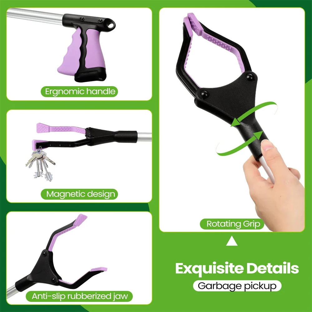 Grappin à ordures pliable portable, pince à ordures pliable, outils à main d'extension, outils de ramassage, 514, 1 pièce