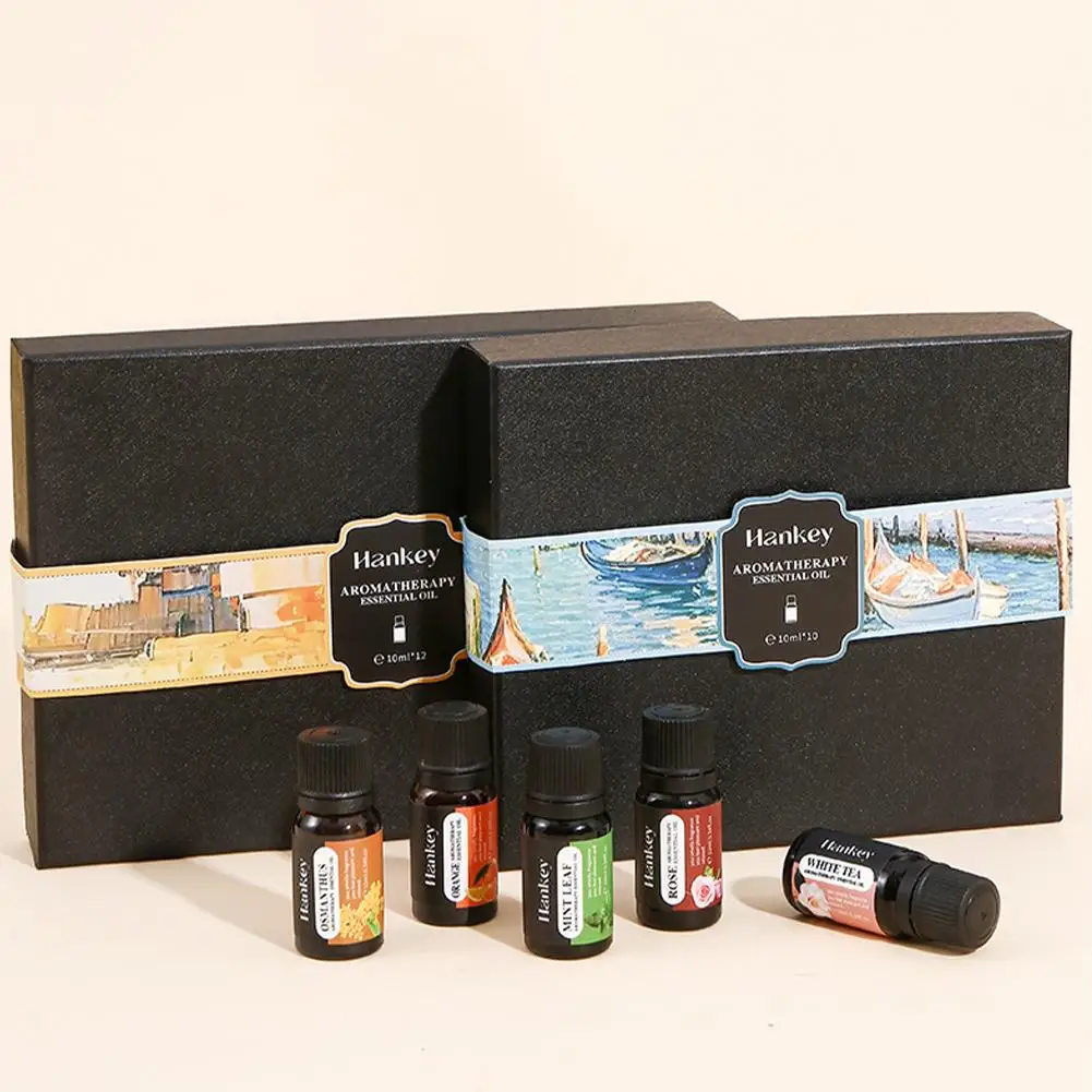 Pure Natural Essential Oils Kits Gift Box Sandalwood VANILLA Lavender Rose Jasmine GARDENIA For Humidifier Diffuser