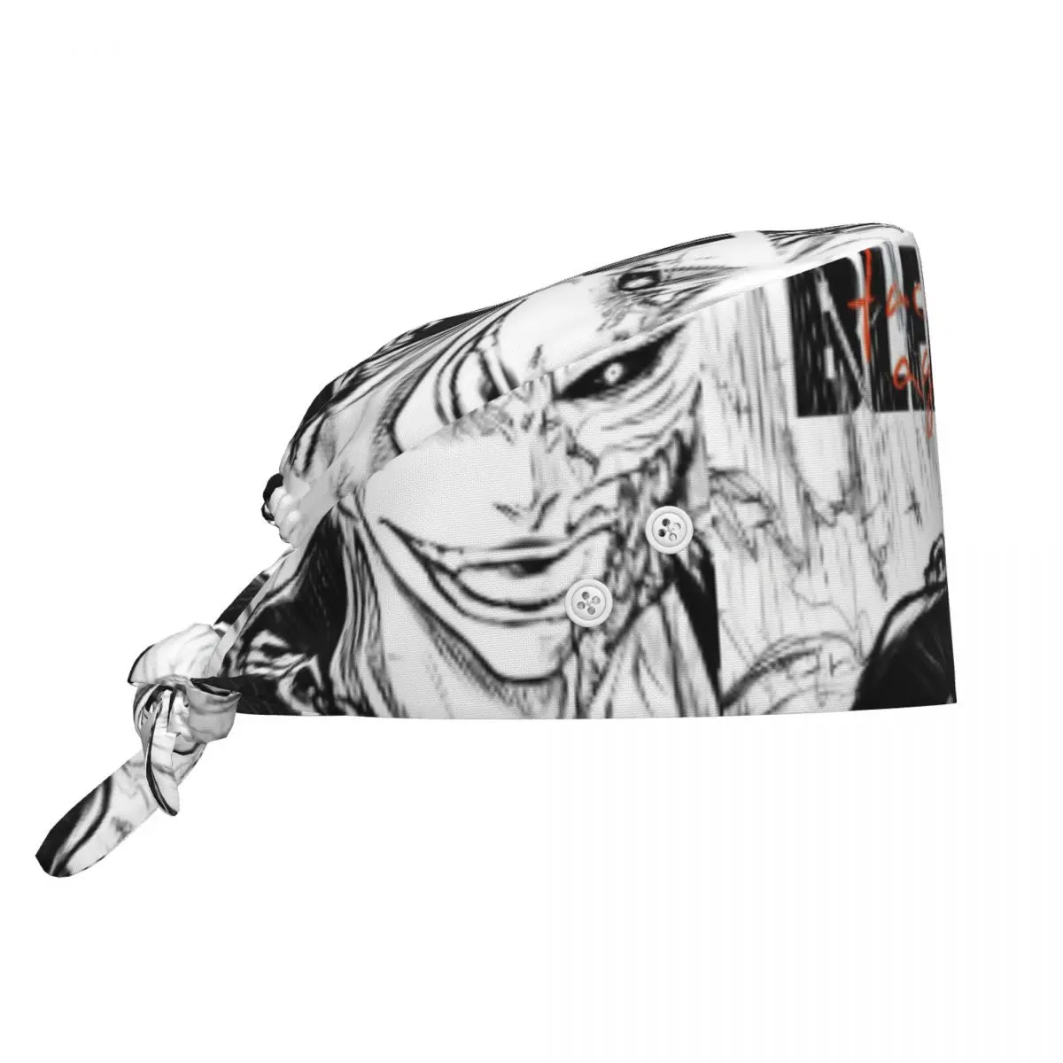 

Adjustable Bleach Anime Working Hat Men Women Surgical Hat With Button Scrub Nursing Doctor Surgeon Cap for Chef With Button