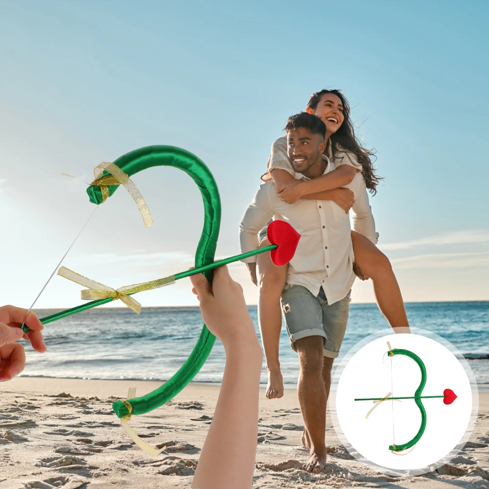 1Set Amor Pfeil und Bogen Kostümzubehör Premium süßes Valentinstagsgeschenk für Sie einzigartiges Partyzubehör für Frauen Männer Kinder