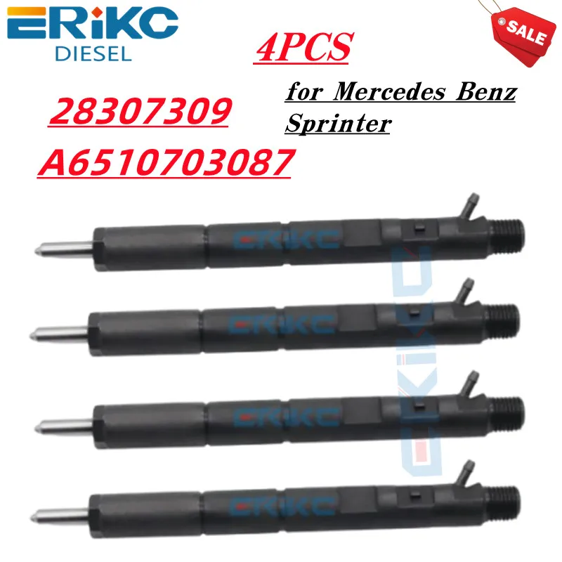 4PCS 28307309 A6510703087 Original And New Diesel Common Rail Fuel Injector For B-ENZ SPRINTER A651 0703087 ERIKC