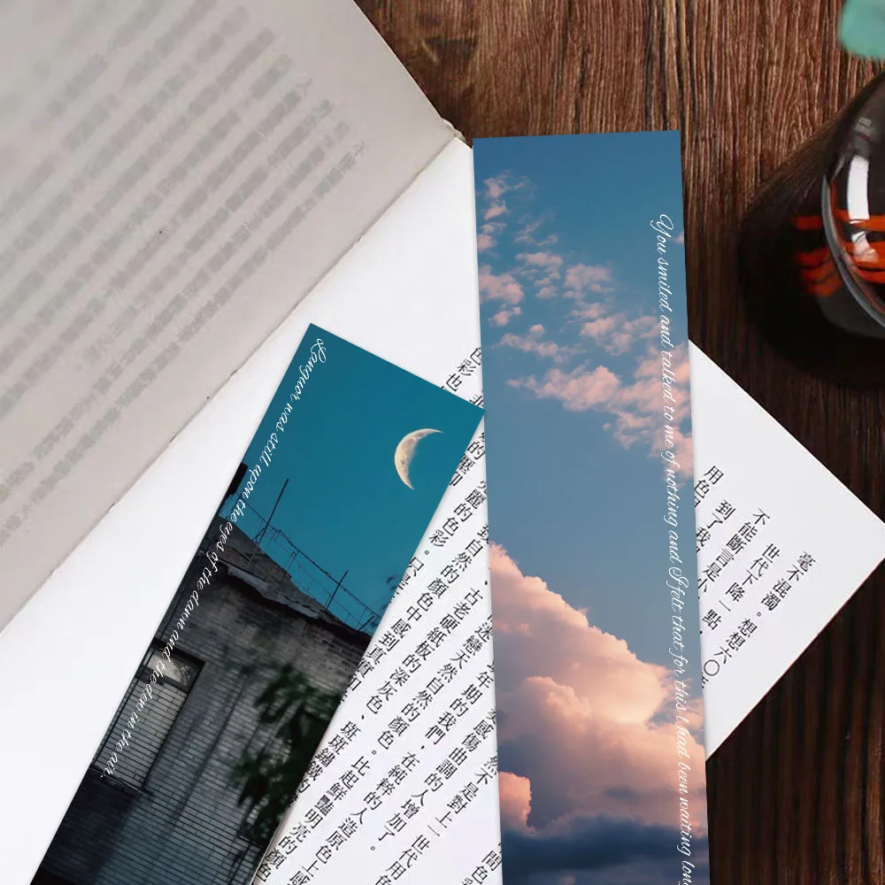 30PCS Roaming The World lovers Bookmark Literary Landscape Paper Card Reading Pages Mark Books Mark Creative Gifts For Students