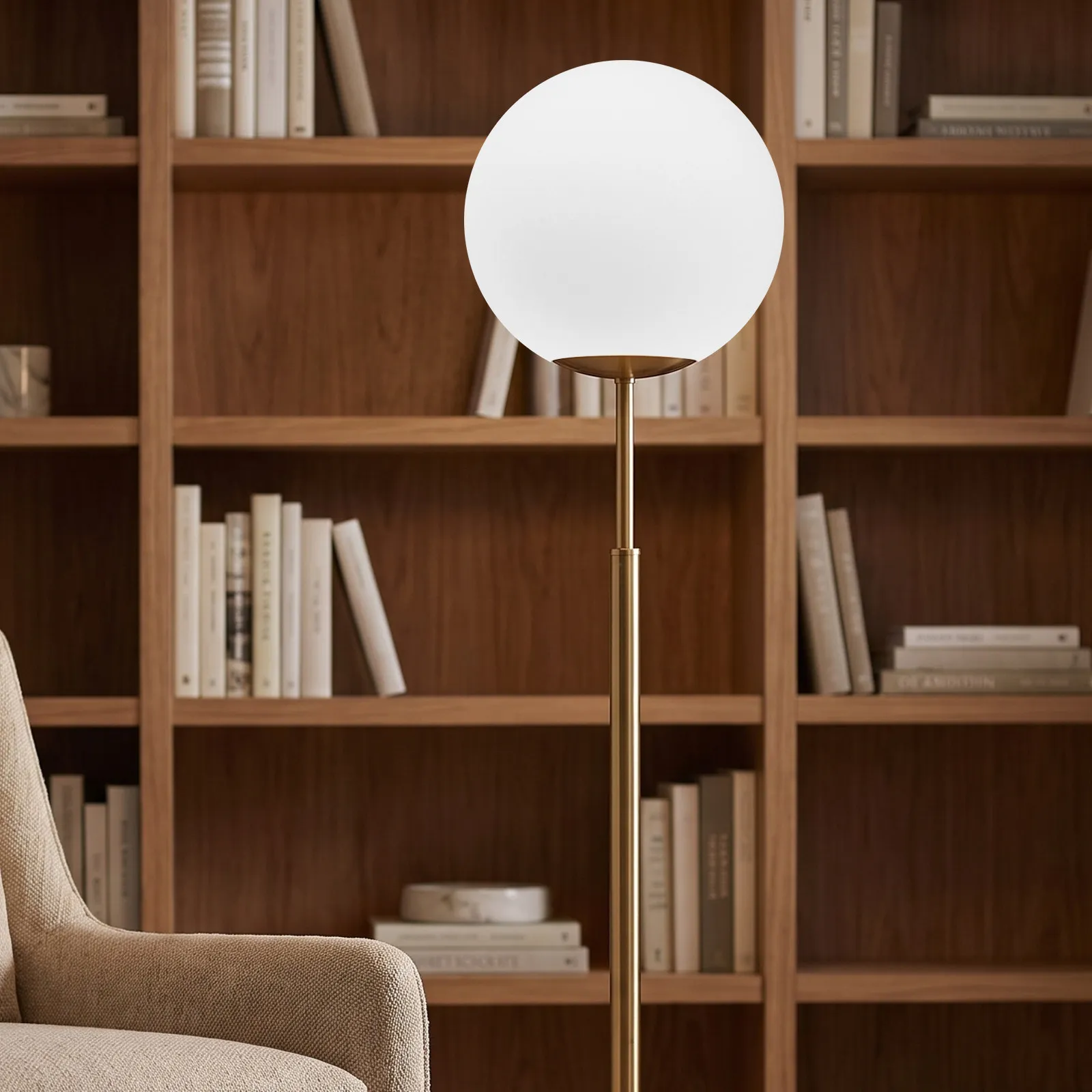 Milk White Glass Globe Lamp Shade 5.5 Diameter Frosted Ball Sphere Replacement for Pendant Wall Lamp Lighting Fixture
