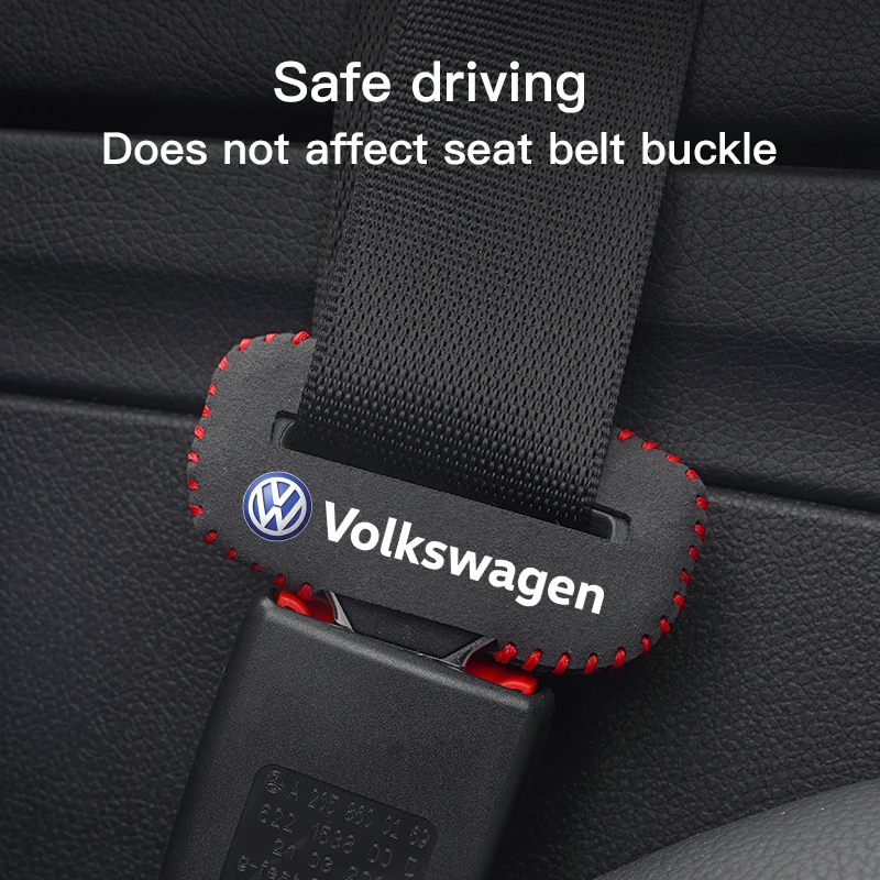 VolkswagenCar Emblem Seat Safety Belt Buckle Cover Interior For VW Golf Amarok T5 ID3 T-Cross Polo Jetta T-ROC Atlas GTI GTD CC