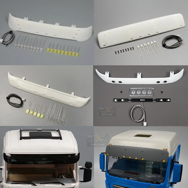 LED Sun Visor Light Decorative Roof Lighting 1/14 for Tamiya RC Truck Tipper SCANIA 770S R620 VOLVO FH16 ACTROS 3363 MAN Car DIY