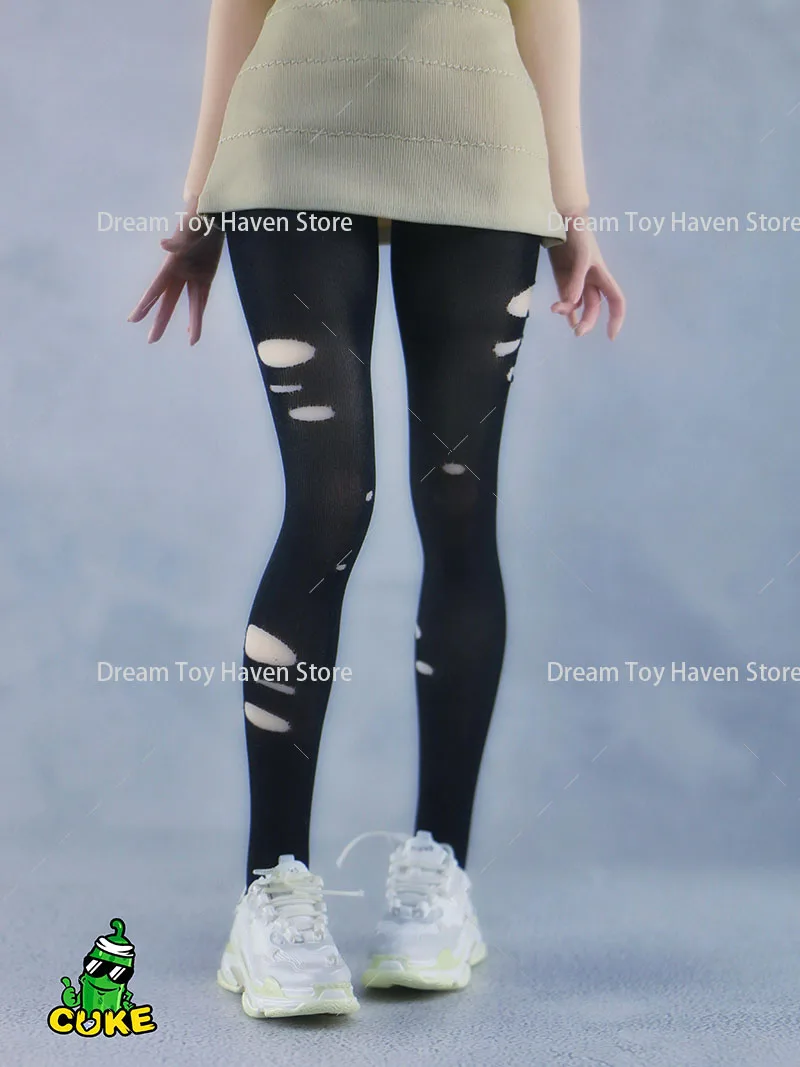 5 Colors 1/6 Scale Female Ultra-thin Hole Stockings Non Connected Feet Long Socks Model Fit 12'' Soldier Action Figure Body