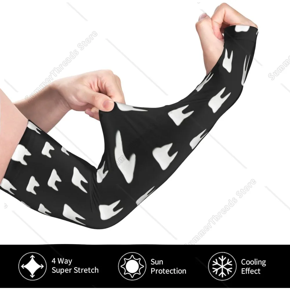 Manicotti di protezione solare molare bianco nero per giardino a prova di spine per uomo donna, sole resistente al sudore