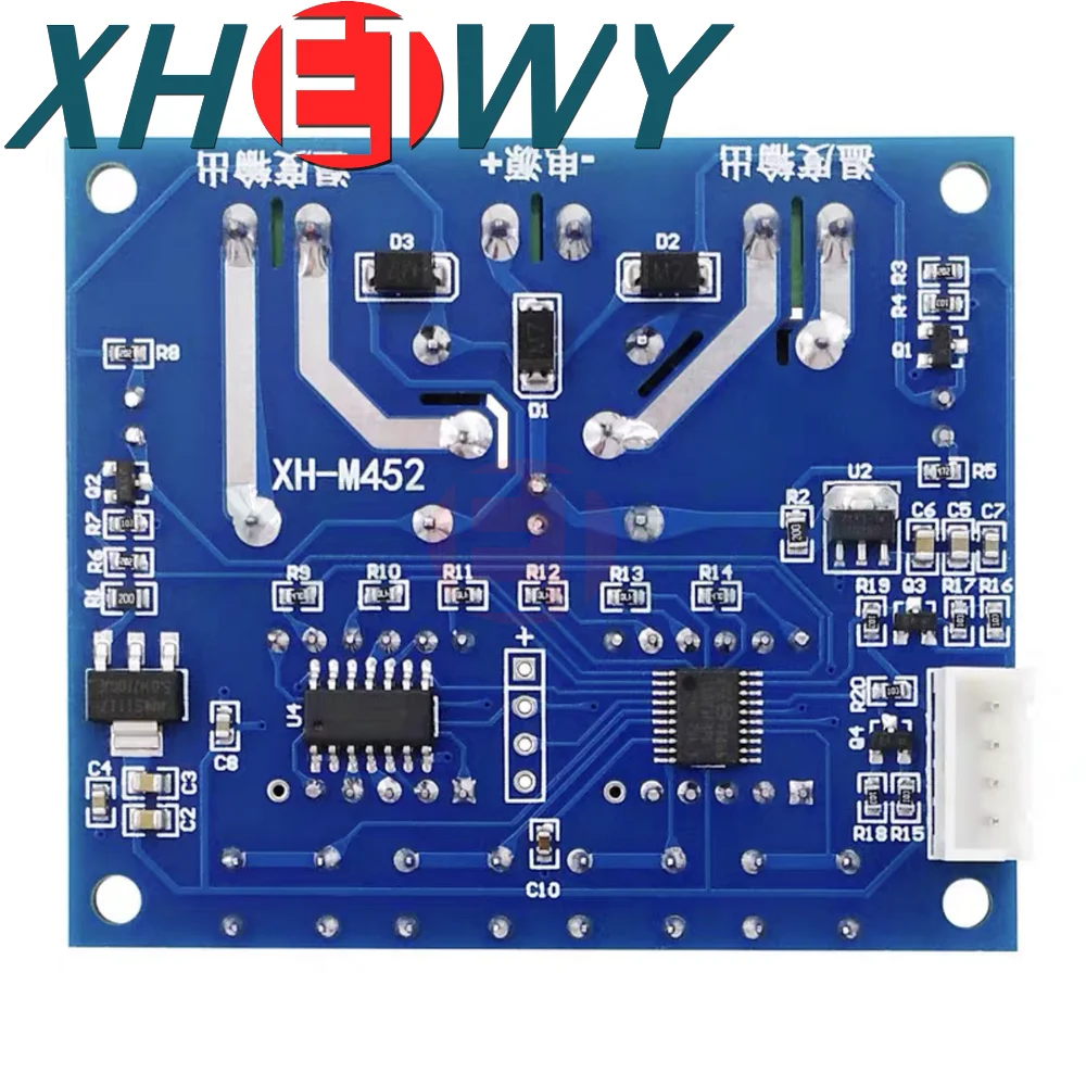 XH-M452เทอร์โมสตัทดิจิตอลเซ็นเซอร์ควบคุมความชื้นมีความแม่นยำสูงเอาต์พุตแบบคู่ DC 12V 10A อุณหภูมิคงที่อัตโนมัติ