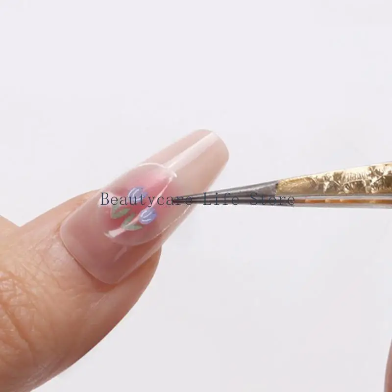 652C Double Ended Tweezers Art Tweezers Pointed Eyelashes Tweezers Stainless Steel Art Tweezers Straight Tips