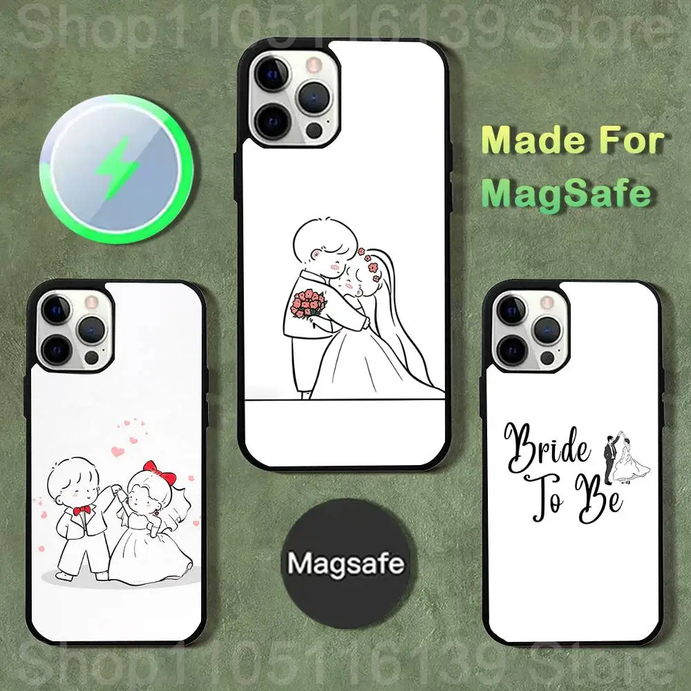 

Wedding Mrs To Be Bride Case For iPhone 17,16,15,14,13,12,11,Pro,Max,Plus,Mini,SE4,E Magnetic Magsafe Wireless Charging