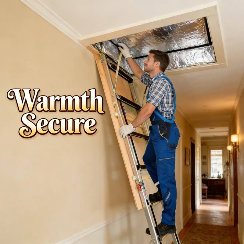 

Household Essential Attic Cover Universal for All Seasons Heat Insulation Dust Proof Stair Entrance and Exit