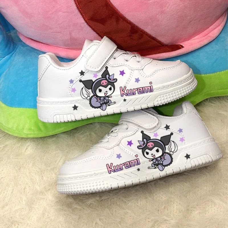 

Anime Kuromi Kids Casual Sneakers Hello Kitty Girls White Shoes Cartoon Running Shoes My Melody White Sneakers Board Shoes Gift