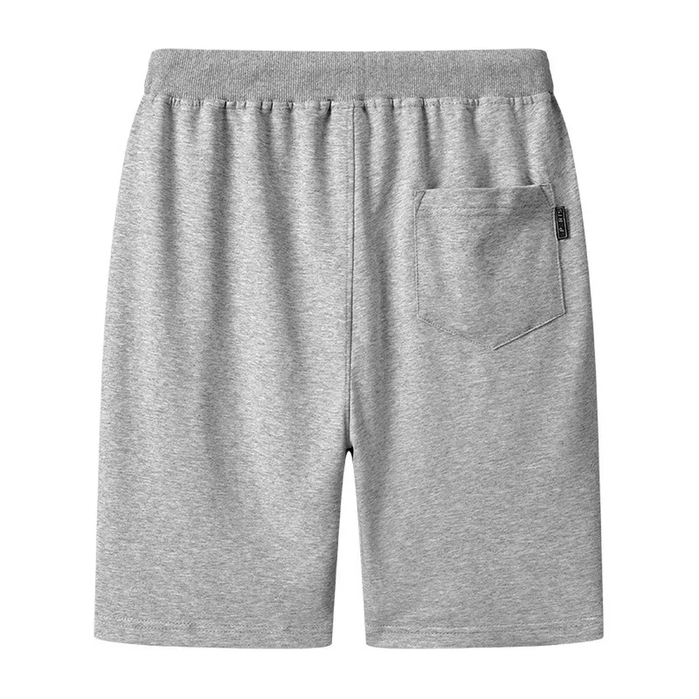 Shorts de suor com elástico na cintura masculino, bermudas masculinas, plus size, treino, casual, calção de jogger monocromático, bolsos, verão, 2022