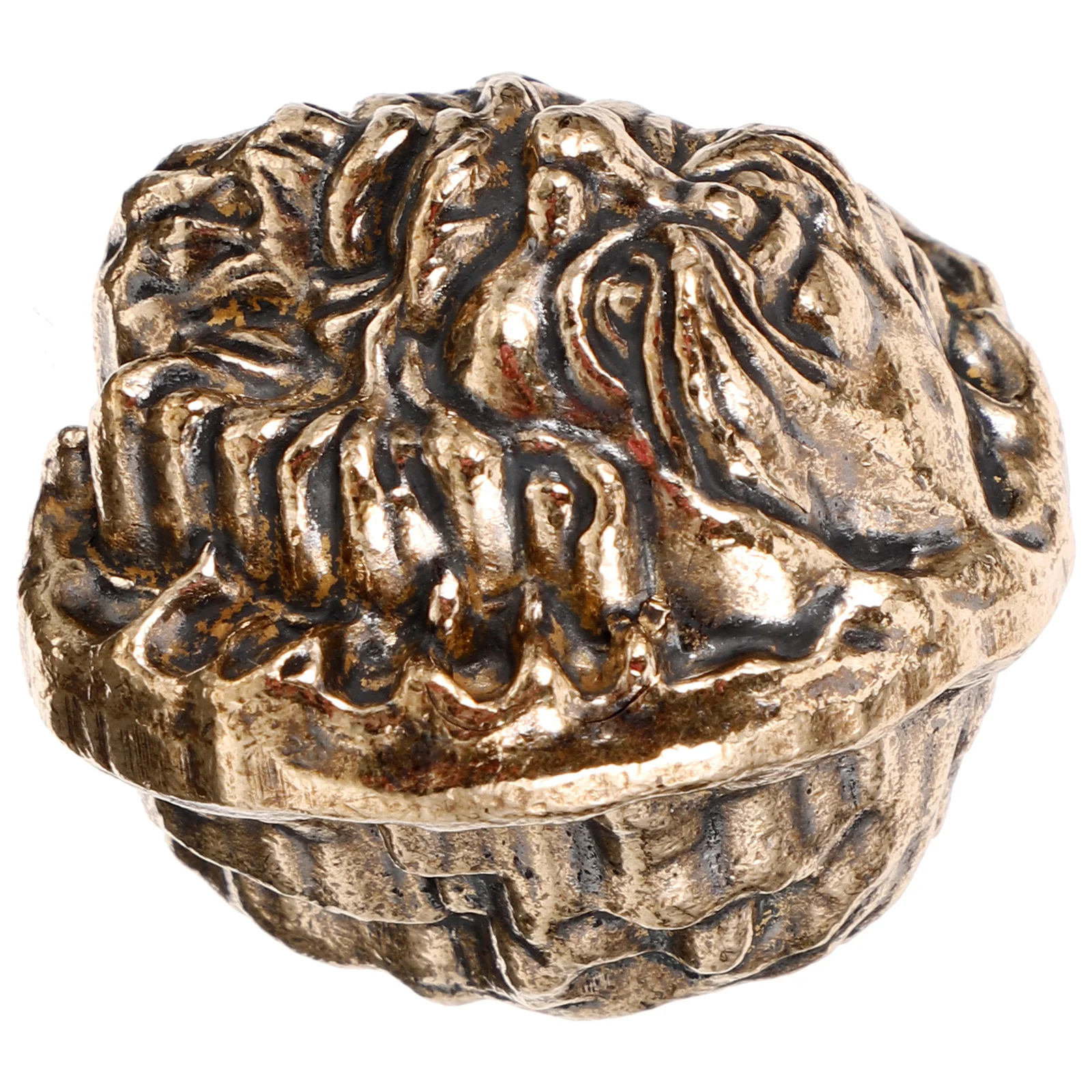 

Brass Walnut Hand Exercise Ornament Carved Solid Walnut Decor Desktop Adornment Vintage Chinese Brass Artwork