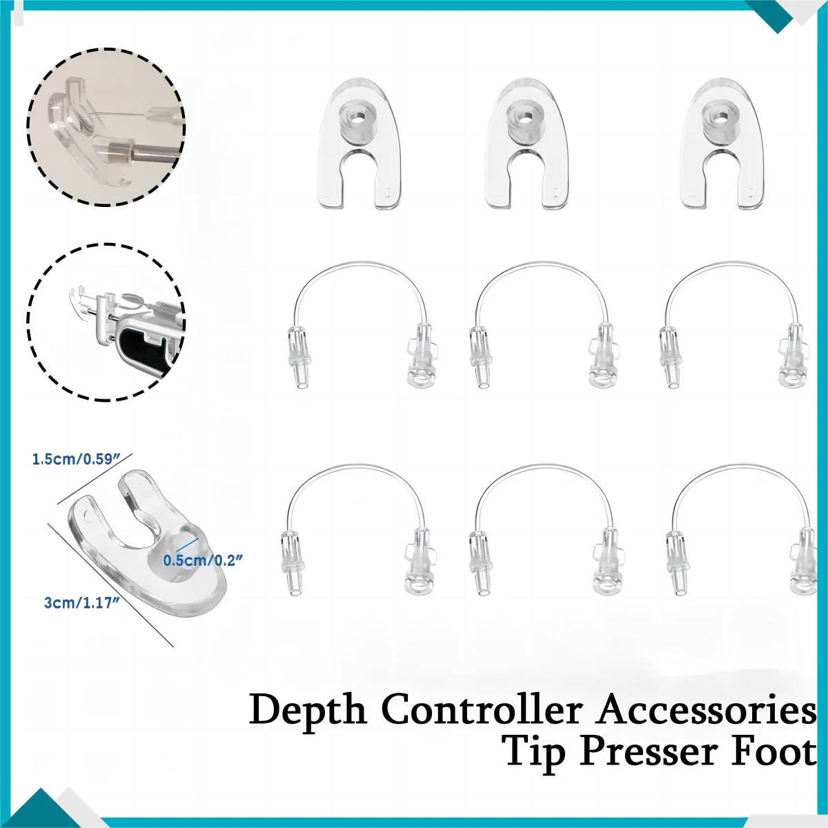 Disposable catheter plastic sheet individually packaged for use with Mesotherapy gun beauty equipment accessories