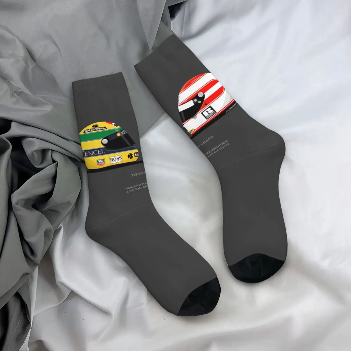 

Ayrton Senna Socks Autumn Stockings Korean Women Men Soft Socks Pattern Cycling Anti Sweat Socks