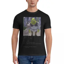 Men's Poster T Shirt Shrek Pure Cotton Clothes Crazy Short Sleeve Crewneck Tee Shirt Unique T-Shirts