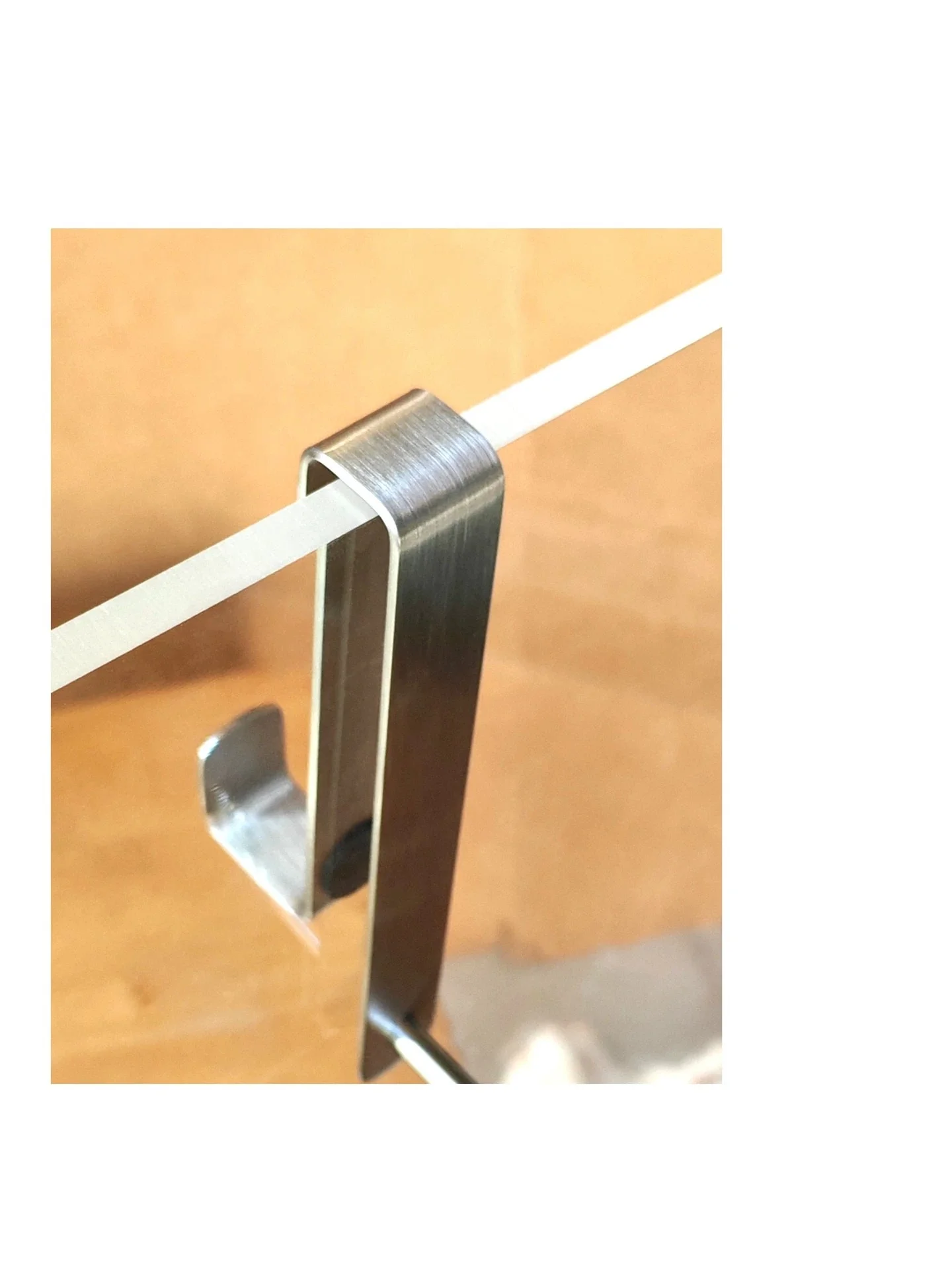 304 Stainless Steel S Hook Double Side Design Special for Shower Glass Door, Bathroom Partition Hook for Towel & Garment Storage