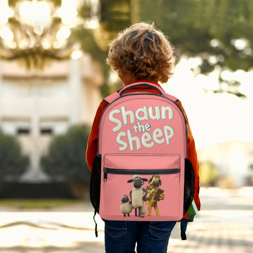 S-shaunn the s-sheepp mochila escolar informal ligera para niños, mochila juvenil, Bolsa Escolar de dibujos animados de Anime