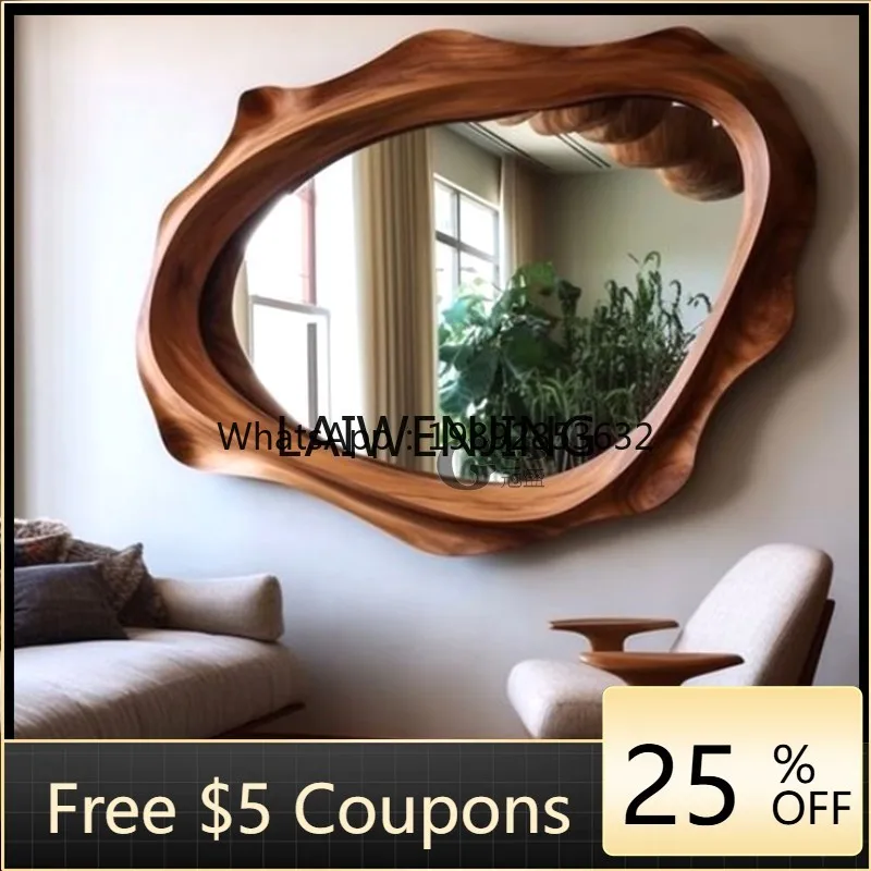 

JZ American decorative wall hanging special-shaped living room wall entrance medieval mirror