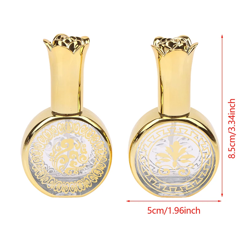 20ml Luxurious Perfume Spray Bottle Empty Glass Atomizer Travel Gold Electroplated Cosmetic Bottl Sample Vials Refillable