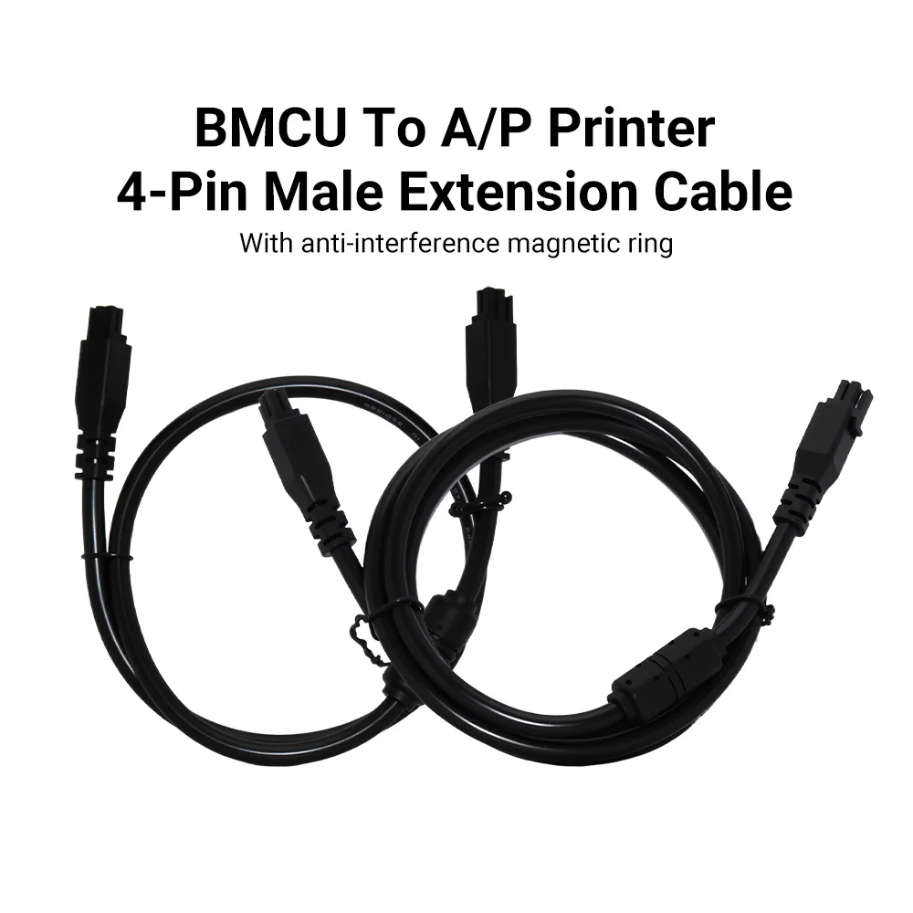 

4 Pin Male to Male Extension Cable with Anti Interference Magnetic Ring BMCU to AP Printer Cable for A1 A1mini 3D Printer Parts