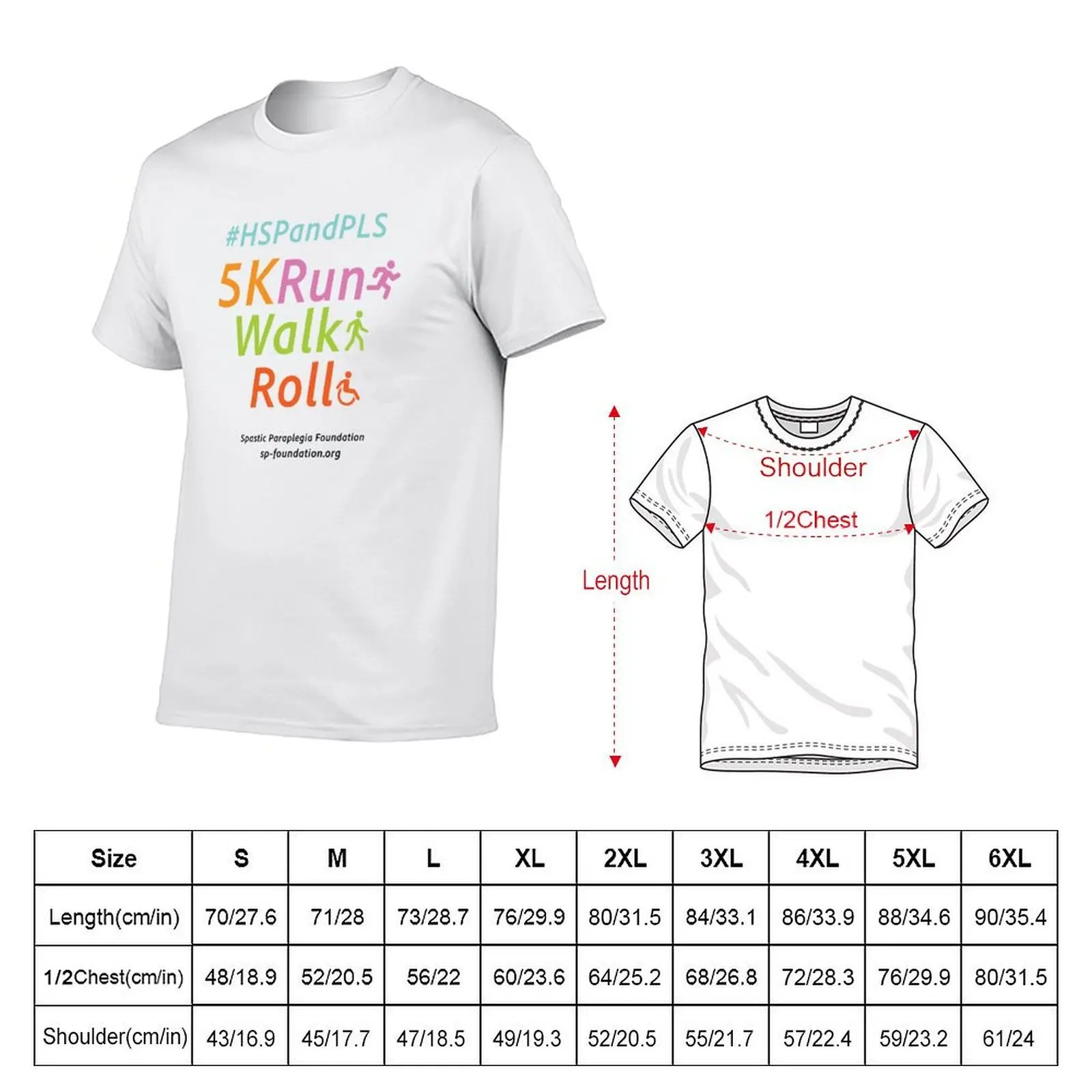5K Run, Walk, or Roll T-Shirt custom t shirt kawaii clothes cotton t shirt men