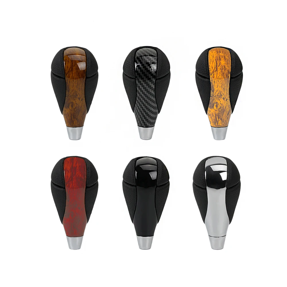 RASTP-Carbon Fiber Automatic Gear Stick Shift Knob Leather Handball Plating Walnut For Lexus IS RX3 ES GS LS RS-SFN147