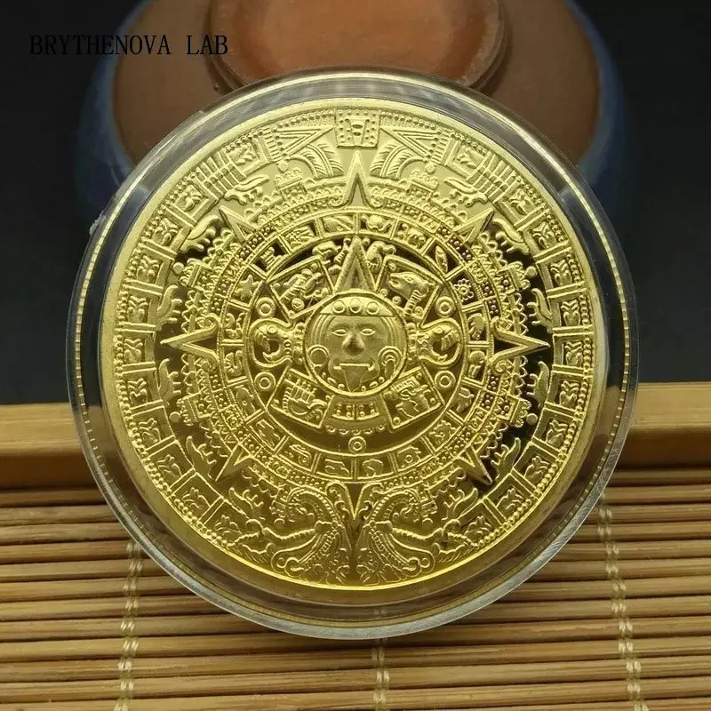 Maya Memorial Coin Pyramids Coins American Coins Aztec Mexico Gold and Silver Foreign Non-currency