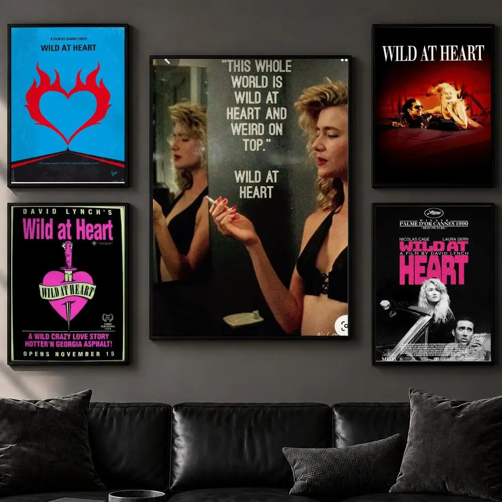 Movie W-Wild at HeartS Poster Art  Self-Adhesive No Glue Residue Wall Decor for Bedroom Living Room