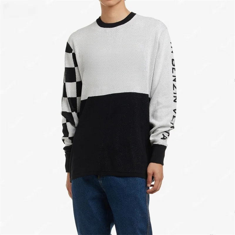 

Мотоциклетный трикотаж для скоростного спуска, горный велосипед, MTB, рубашки для бездорожья, DH, черный мотоциклетный трикотаж для мотокросса, BMX, спортивная одежда, одежда для велосипеда