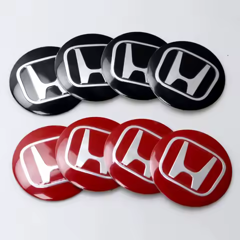 4pcs 56/60MM Car Wheel Center Hub Cap Stickers Tire Rim Covers Auto Accessories For Honda CIVIC Mugen Type R Type S Si RR XR-V