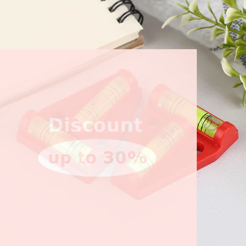 [2Pcs Mini T Type Spirit Level Measurement Instrument Triangular Level T-type Spirit Bubble Shell Plastic Measuring Tools]