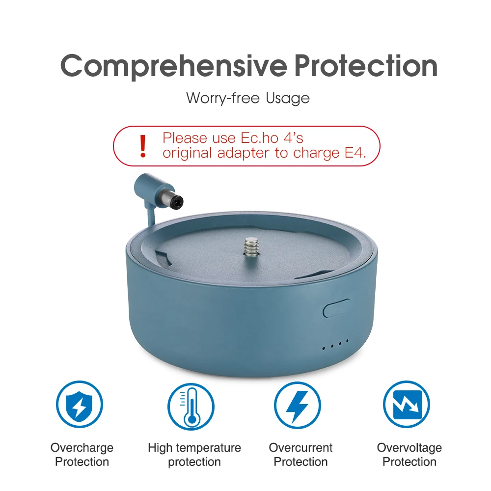 Ggmm e4 10000mah base de bateria para novo echo 4 amazon alexa alto-falante portátil power bank para echo4 (tudo novo) suporte