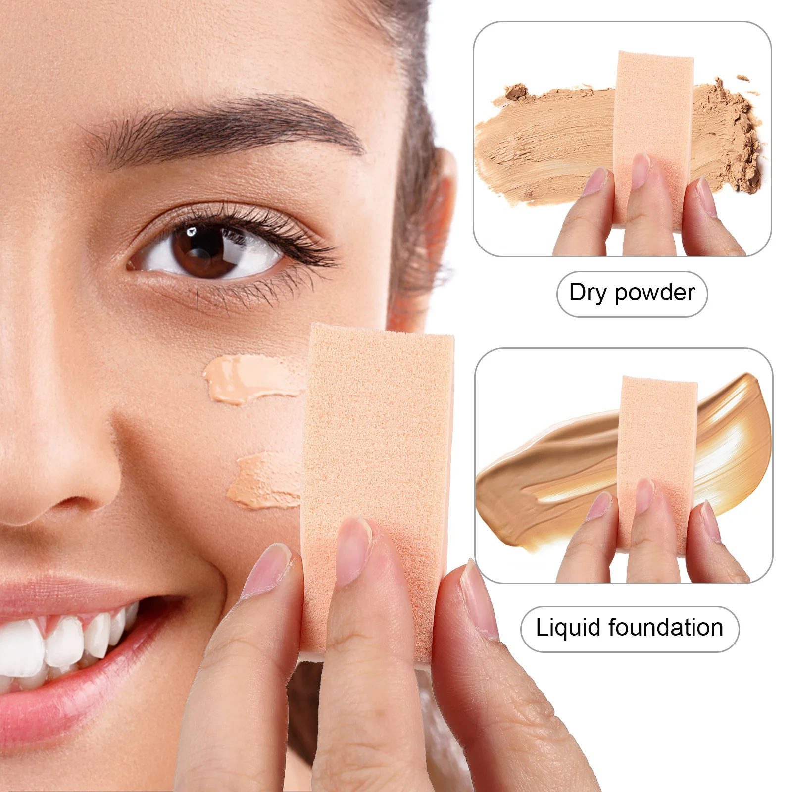 96 stuks spons driehoek bladerdeeg voor foundation blush applicator zachte elastische make-up tools vrouwen make-up accessoires