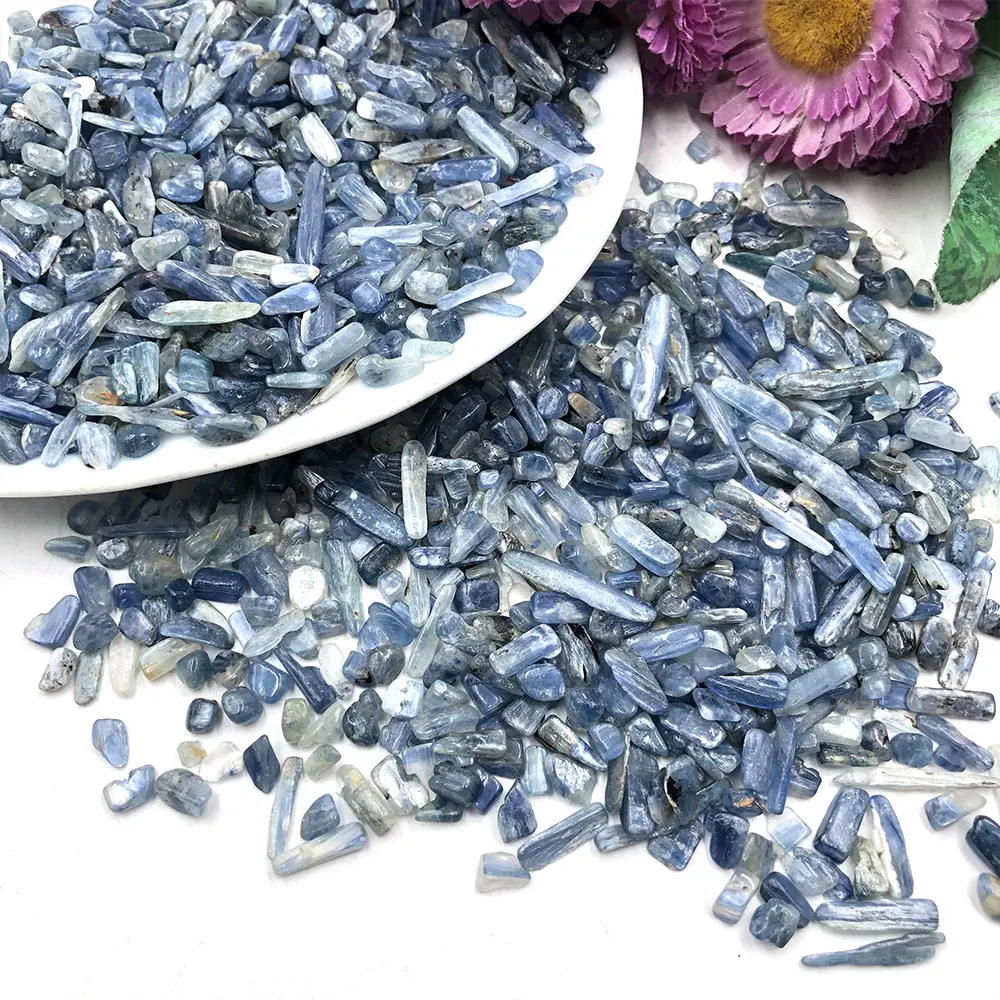 Blue Kyanite Chips Crystals Gravel Natural Stones Healing Reiki Chakra Gemstone Mineral Specimen Home Decor Garden Decorations