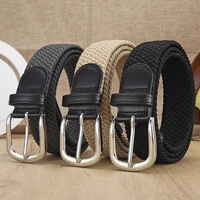 Men's Belt Casual Woven Elastic Belt Outdoor Sports Women's Belt No Need for Punching Climbing Work Belt For Men Women Fashion - Image 2