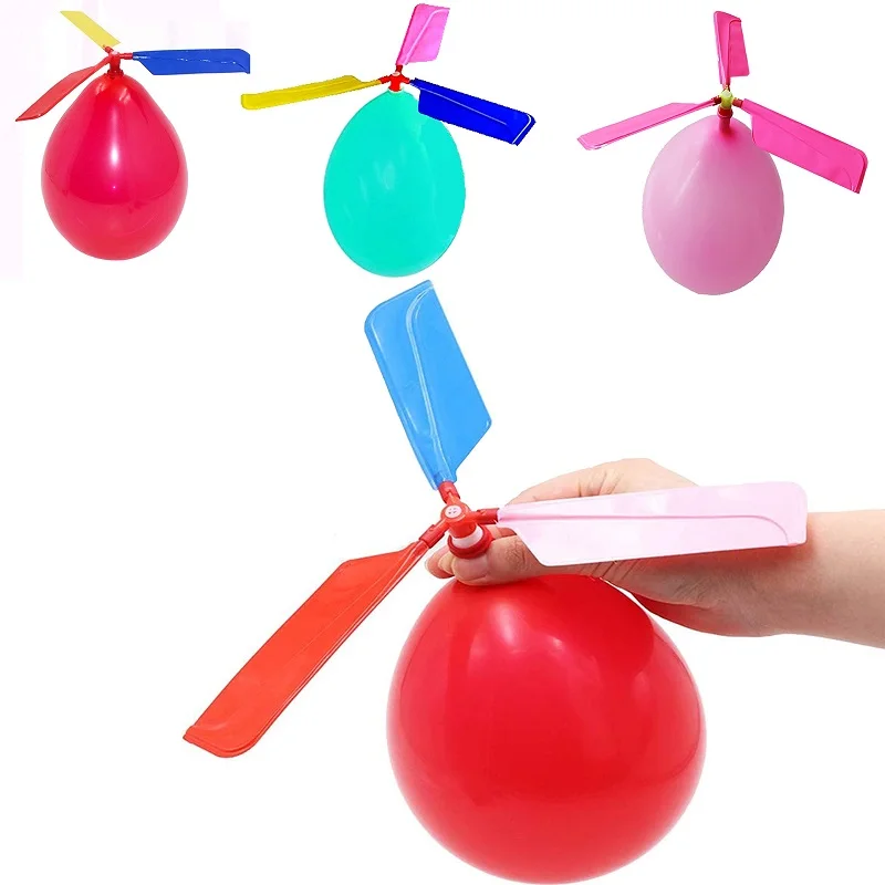 1/10PCS Mongolfiera Elicottero Giocattolo Divertente Palloncino Ortable Elicottero All'aperto Volare Per Bambini Festa Di Compleanno Gioco Per Bambini Regalo