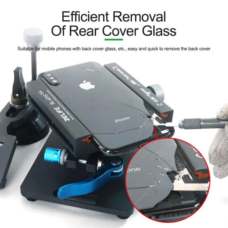 Relife RL-601S Plus 2 in 1 Disassembly Tools For Mobile Phone Glass Back Cover Remover Heat-free Screen Separation Machine