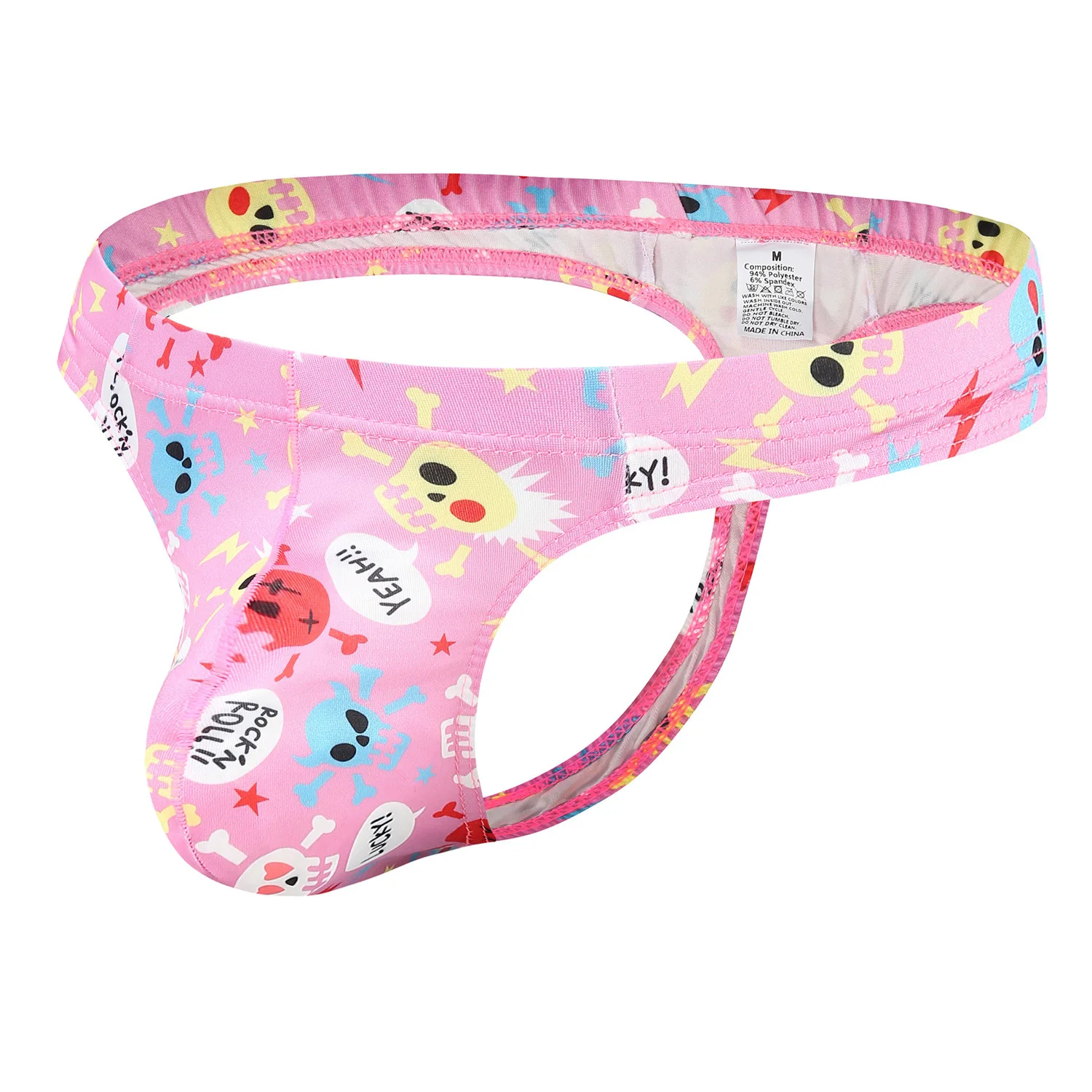 Mannen Schedel Print Laagbouw T Terug Thong Ondergoed Sexy Comfortabele Big Pouch Heren Onderbroek Mode Mannen Kleding