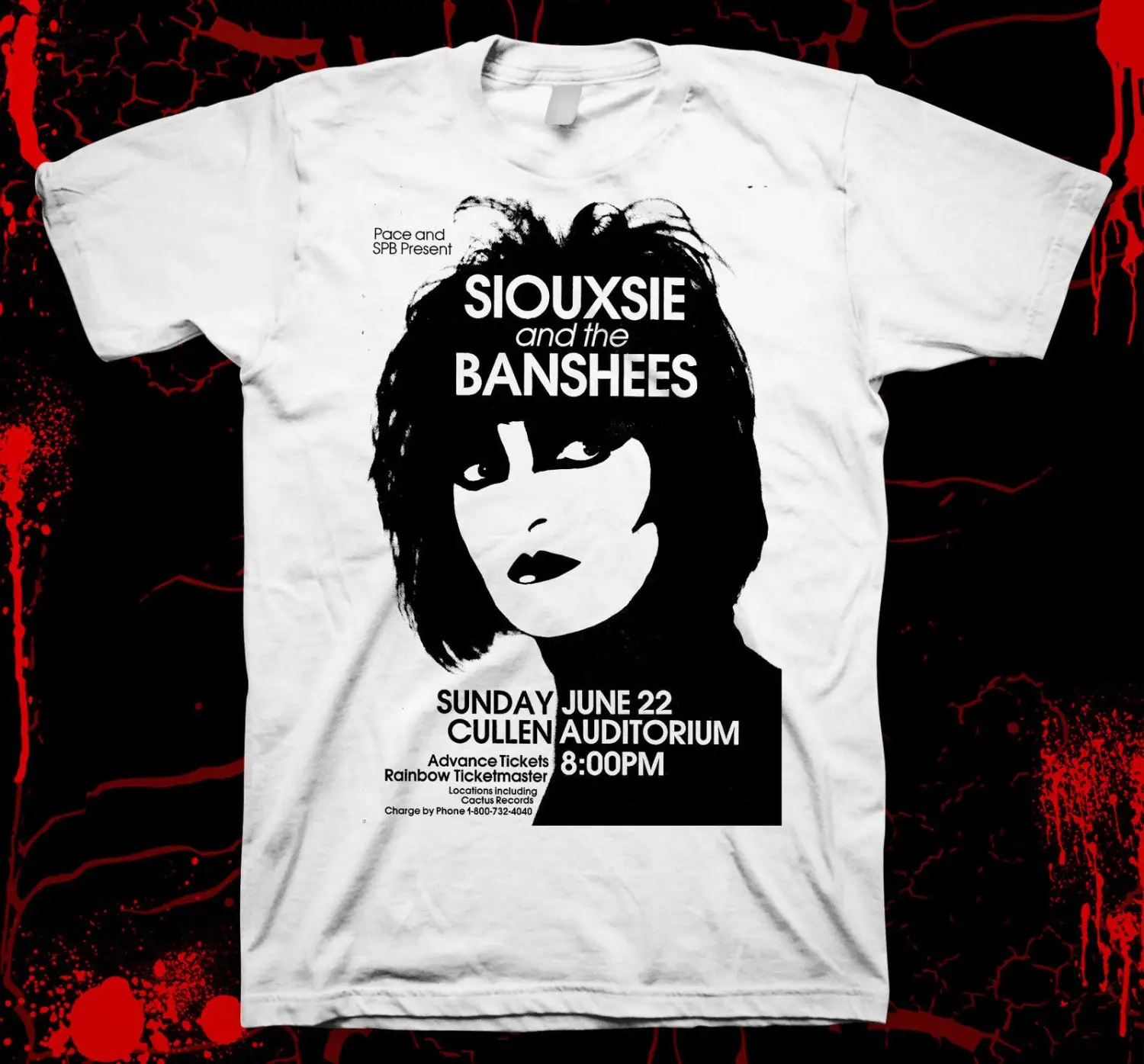 Siouxsie and the Banshees punk flyer Hand screened Pre shrunk 100 cotton t shirt